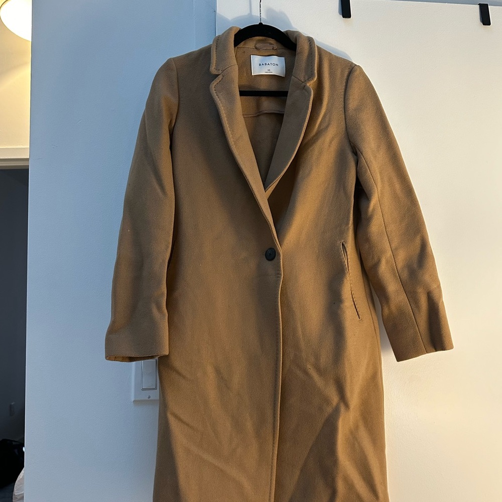 Babaton Wool Camel Coat